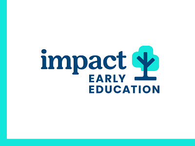 Impact E E branch cloud education growth impact learning logo logotype nature retro school seed teach training tree typography