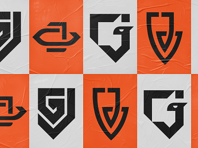 Jay Gee animal army bird eagle emblem geometry initials logo military monogram rank shield tradition