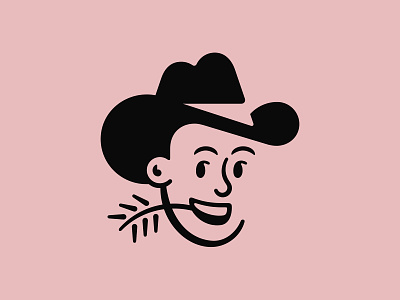 Harvey cowboy grain guy hat human logo mascot smile stalk straw wheat