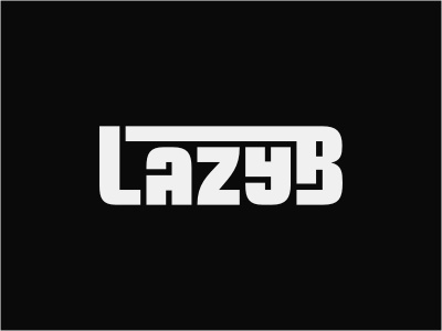 LazyB art black custom dj lazy lettering line logo logotype music typography