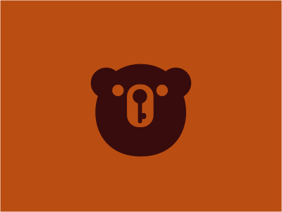 Safebear animal bear brown head key logo mobile negative power safe security wild