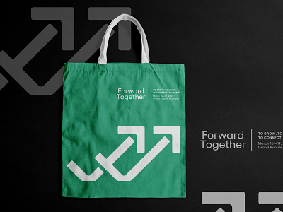 FT Event Swag arrows bag conference event logo promo swag tote tote bag