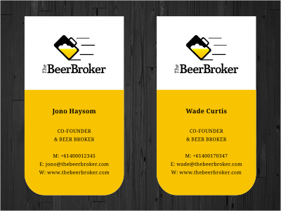 The Beer Broker Cards beer beverage briefcase business card card drink fast food glass launch print speed stationery