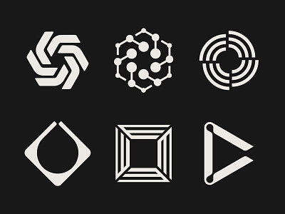 Abstract Logos Roundup abstract circle collection container cube dimension drop health hexagon logo molecule monogram nature roundup shape space tech water wind