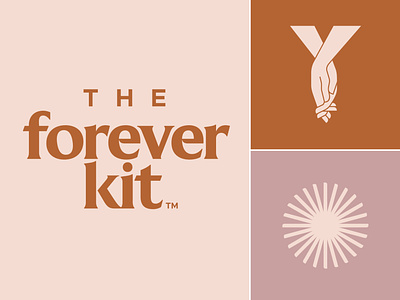 The Forever Kit cast forever hands hold holding kit logo logotype love memory moment ray spark star sun sunray typography