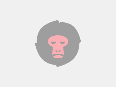 Macaque animal gray head heat logo macaque monkey pink sauna spa wellness wild