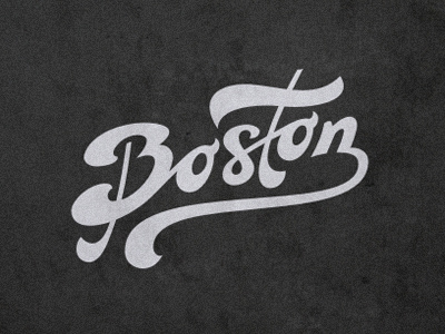 Boston calligraphy custom handwritten logo logotype t shirt