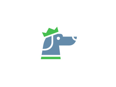 Blue Dog animal blue care collar crown dog green logo network pet royal