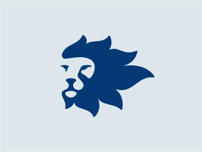 Bethany College Lions animal blue college education head lion logo mane negative sports sun wild