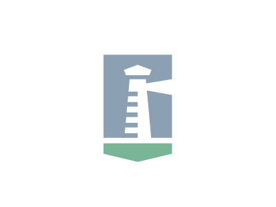 Lighthouse agency beacon blue emblem financial green light lighthouse logo shield