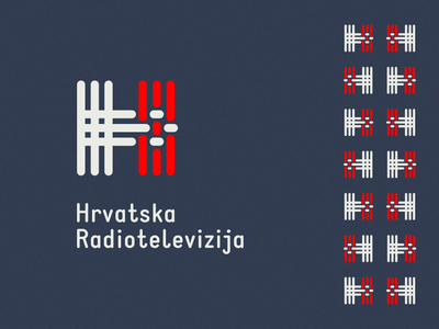HRT Re-branding Concept blue croatia folklore grid logo national network radio red television tradition weave
