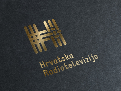 HRT Re-branding Concept 2 black croatia folklore gold grid logo national network radio television tradition weave