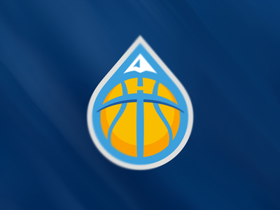 Denver Nuggets Redesign Concept basketball blue emblem gold logo mountain nba nugget pick sports