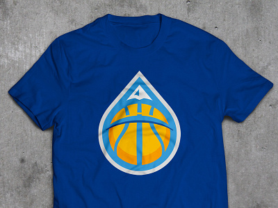 Denver Nuggets RC Tee basketball blue emblem gold logo mountain nba nugget pick sports t shirt