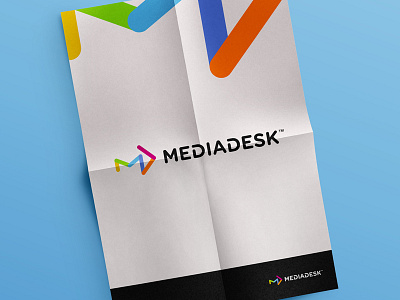 MD Action arrow colorful connection direction line logo market measure media network online stationery