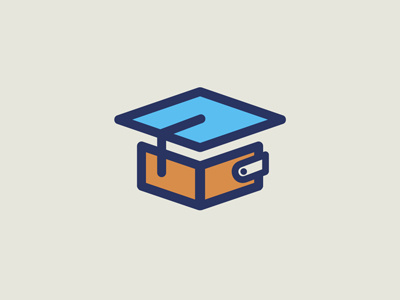 EduBiz business college education financial hat icon loan logo money school university wallet