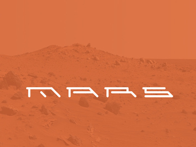 Mars custom future lettering line logo logotype mars planet red space tech typography