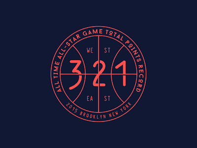 NBA All-Star 2015 Record ball basketball blue circular emblem game logo nba number round seal sports