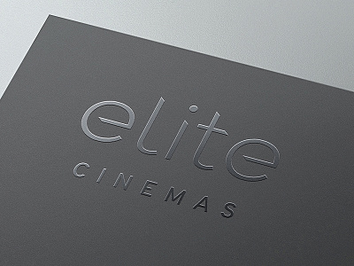 Elite Cinemas cinema classy custom cut entertainment film lettering logo logotype movie sophisticated typography