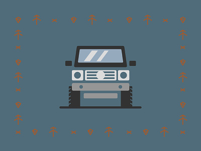 Dissecting SUVs: Mercedes G Class black brown car icons illustration mercedes nature offroad outdoor symbol truck vehicle