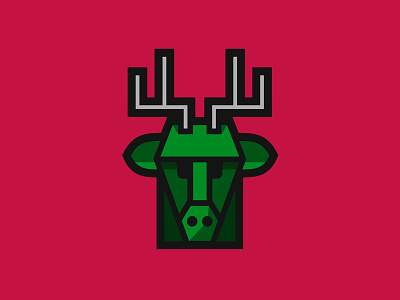 Milwaukee Bucks animal basketball buck deer green head horns logo nba red sports t shirt