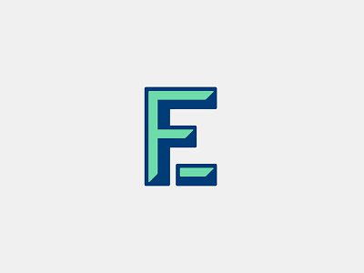 Finn agency blue credit financial finland green initials line loan logo shadow