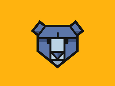 Memphis Grizzlies animal basketball bear blue head logo memphis nba sports t shirt wild yellow