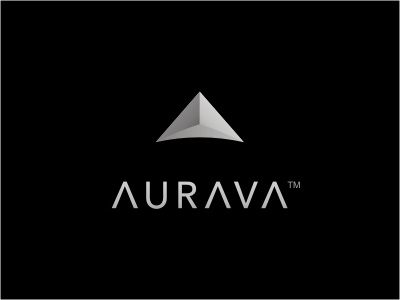 Aurava abstract arrow black chisel direction eyewear fashion geometry gray icon initials logo luxury metal sports style triangle typography upscale