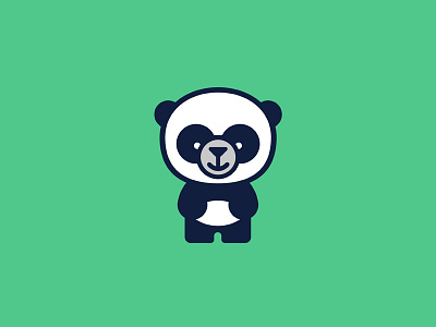 Bwu Pandah animal bear blue china green logo mascot panda wild