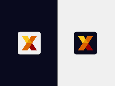 Xapp app bar colorful icon logo orange platform slash tech triangle x yellow