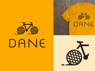 Dane bicycle brown caramel food health logo nutrition sports trail waffle wheel yellow