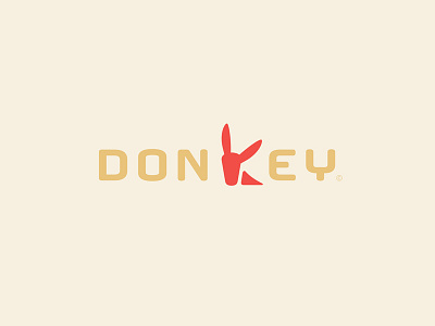 Redonkey AKA Red Donkey animal burro donkey fashion gold health logo logotype mule red sports wear