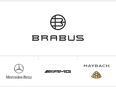 Brabus Re-Brand Concept brabus car circular custom initials logo logotype mercedes ride round shield