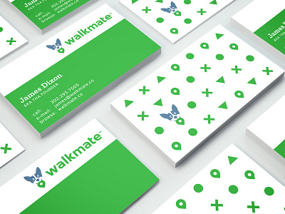 WM Cards business card dog green icons pet pin print stationery symbols