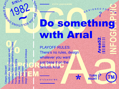 Arial Play-off blue fun green logo logotype pink playoff poster stamp ticket typography