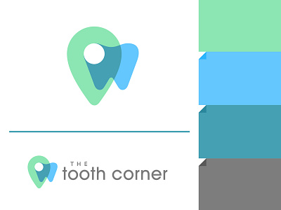 The Tooth Corner corner doctor health location logo navigation network pin tooth