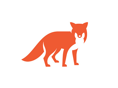 Fox&Rabbit animal forest fox logo negative orange rabbit smart wild wise