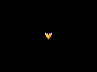 Angry Bird in the Dark! angry animal bird black chicken crow game icon raven yellow