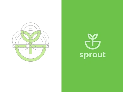 Sprout Design construction flower grid growth leaf logo mooline nature plant seed sprout web