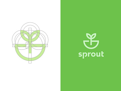 Sprout Design construction flower grid growth leaf logo mooline nature plant seed sprout web