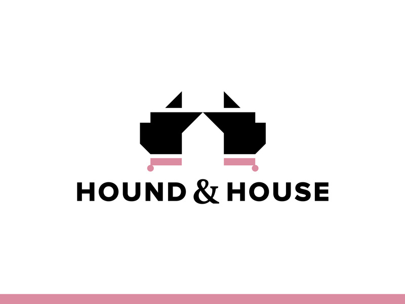 Hound&House gift pet fashion pink collar walk negative house dog wear animal logo