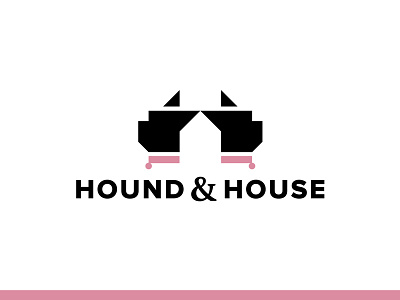 Hound&House animal collar dog fashion gift house logo negative pet pink walk wear