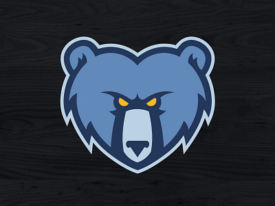 Memphis Grizzlies Redesign Concept animal basketball bear grizzly head heart logo mascot memphis nba sports wild