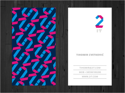 2IT Business Card business card card initials pattern print stationery