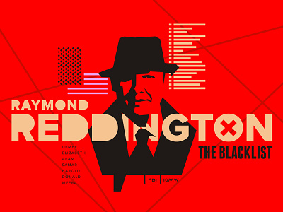 The Blacklist Raymond Reddington black blacklist character entertainment fanart head human illustration red show tv