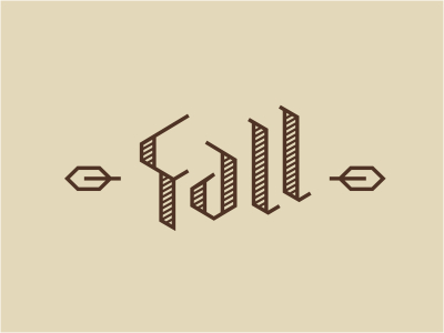 Fall autumn beige brown custom fall leaf line linear logotype season typography