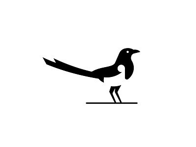 Magpie animal bar bird black fashion food logo magpie negative sports white