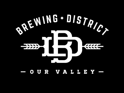 BDOV Logo beer brewery crest district drink hop logo monogram valley wheat