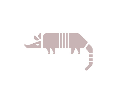 Armadillo animal armadillo geometry gray logo mascot