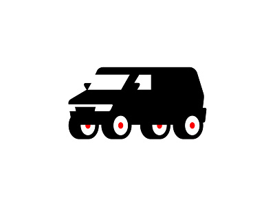 Sushi Truck black car delivery food japan logo red sushi truck van vehicle